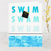 Schwimmer Swim Team Abschluss Karte (Gelbe Blume)
