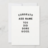 Schwimmer Swim Team Abschluss Karte (Rückseite)