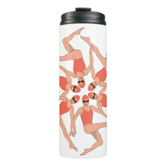 Schwimmer - Synchro Choreografie Thermosbecher (Vorderseite)