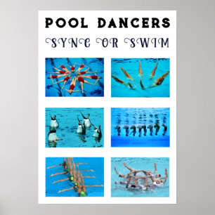Schwimmer Synchron-Schwimmen Poster