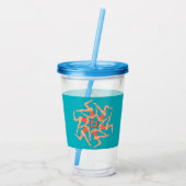 Schwimmer - Synchronschwimmen Acryltrinkbecher (Rückseite)