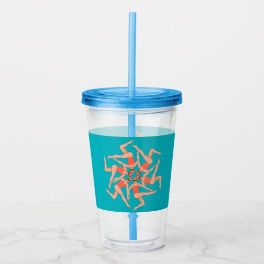 Schwimmer - Synchronschwimmen Acryltrinkbecher (Vorderseite)