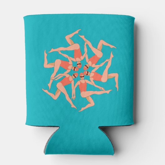 Schwimmer - Synchronschwimmen Dosenkühler (Rückseite)