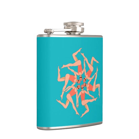 Schwimmer - Synchronschwimmen Flachmann (Rechts)