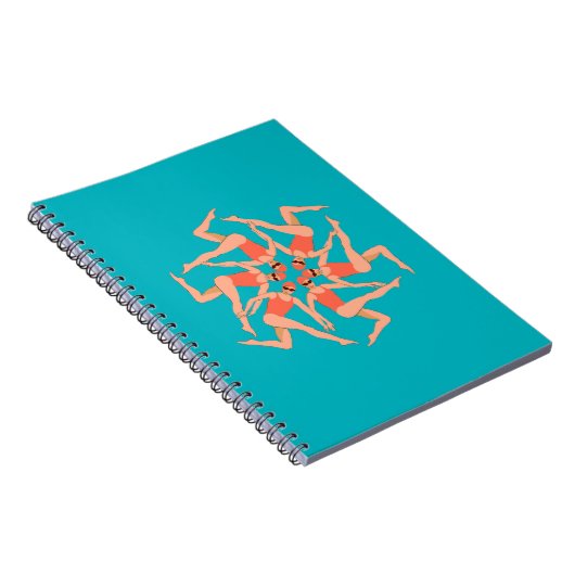 Schwimmer - Synchronschwimmen Notizblock (Rechte Seite)