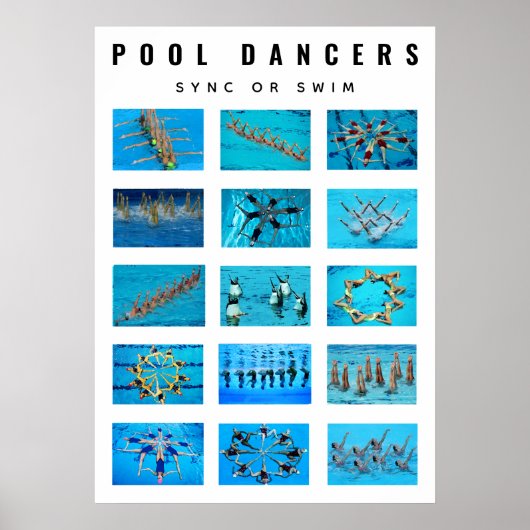 Schwimmer Synchronschwimmen Poster (Vorne)