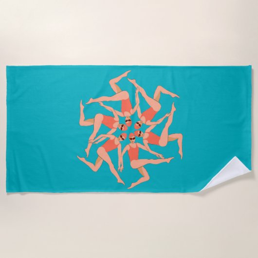 Schwimmer - Synchronschwimmen Strandtuch (Vorderseite)