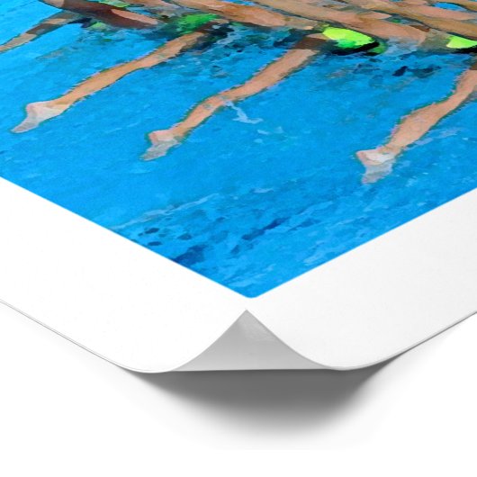 Schwimmer Synchronschwimmend Schwimmposter Poster (Ecke)