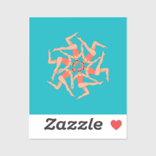 Schwimmer - Synchronschwimmkurographie Aufkleber