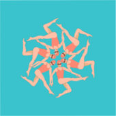 Schwimmer - Synchronschwimmkurographie Aufkleber (Vorderseite)