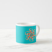 Schwimmer - Synchronschwimmkurographie Espressotasse (Vorderseite Rechts)