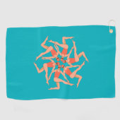 Schwimmer - Synchronschwimmkurographie Golfhandtuch (Horizontal)