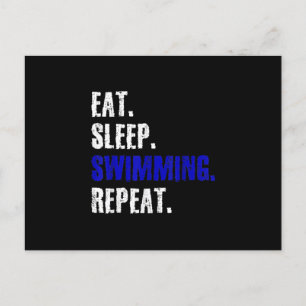 Schwimmer und Schwimmer gestalten Sommergeschenk Ankündigungspostkarte