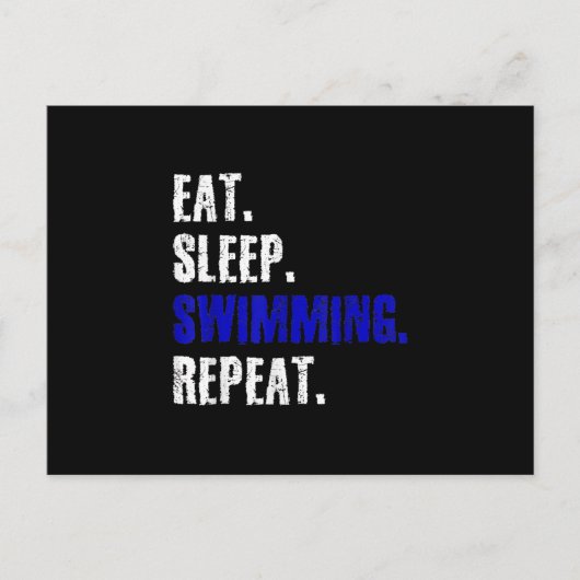 Schwimmer und Schwimmer gestalten Sommergeschenk Ankündigungspostkarte (Vorderseite)