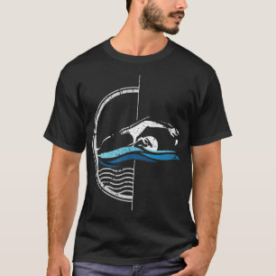 Schwimmer vor dem Crawl Schwimmen Ideen christlich T-Shirt
