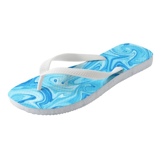 Schwimmer Wasserkunst Blaue INITIALEN Schwimmteam  Badesandalen (Schrägansicht)