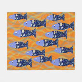 Schwimmer Wassersport Thema Schwimmen Fisch Fleecedecke (Vorderseite (Horizontal))