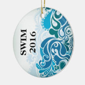 Schwimmer-Weihnachtsbaum-Verzierung Keramikornament (Links)