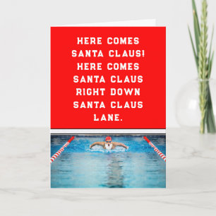 Schwimmer Weihnachtskarten Feiertagskarte