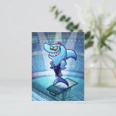 Schwimmerhai Postkarte (Stehend Vorderseite)