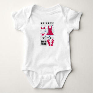 Schwimmerin - verliebt ins Schwimmen Baby Strampler