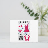 Schwimmerinnen - in Liebe mit dem Schwimmen Postkarte (Stehend Vorderseite)