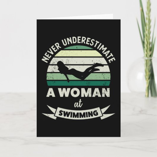 Schwimmerinnen Mama Karte (Vorderseite)