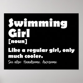Schwimmermädchen Definition Funny Swimmer Girls Poster
