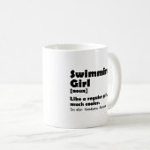 Schwimmermädchen Funny Definition Schwimmermädchen Kaffeetasse (VorderseiteRechts)