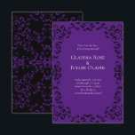 SCHWIMMERVORLAGE EINLADUNG<br><div class="desc">Unser schönes,  wirbelfarbenes Design verleiht dieser lila und schwarz-gotischen Hochzeitskollektion ein modernes Element. Ideal für eine dunkle Hochzeit oder Halloween-Affäre.</div>