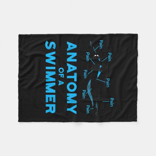Schwimmfächer Anatomie eines Schwimmers Fleecedecke (Vorderseite (Horizontal))