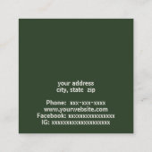 Schwimmfarnen Quadratische Visitenkarte (Rückseite)