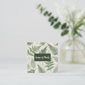 Schwimmfarnen Quadratische Visitenkarte (Stehend Vorderseite)