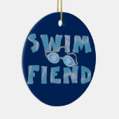 Schwimmfiend - Schwimmen Keramik Ornament (Rechts)
