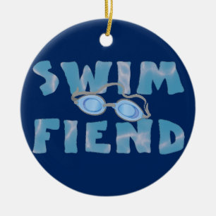Schwimmfiend - Schwimmen Keramik Ornament