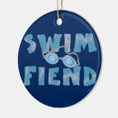 Schwimmfiend - Schwimmen Keramik Ornament (Links)