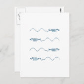 Schwimmfisch-Emoticon Postkarte (Vorne/Hinten)