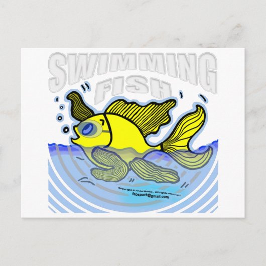 Schwimmfisch Postkarte (Vorderseite)