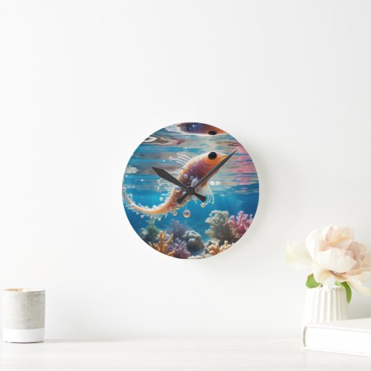 Schwimmfisch Runde Wanduhr (Zuhause)