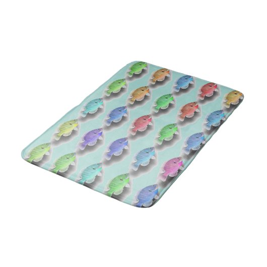 Schwimmfische Badematte (Schrägansicht)