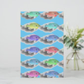 Schwimmfische Briefpapier (Stehend Vorderseite)