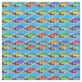Schwimmfische Stoff (Nahaufnahme)