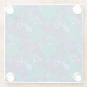 Schwimmfische und Blasen Vibranntes Reef Muster Glasuntersetzer (Rückseite)