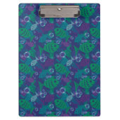 Schwimmfische und Blasen Vibranntes Reef Muster Klemmbrett (Vorderseite)