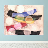 Schwimmformen, abstrakte Kunst, Leinwanddruck (Insitu (Holzboden))