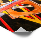 Schwimmformen - Modernes Bauhaus Geometrische Kuns Poster (Ecke)