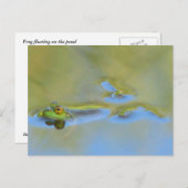 Schwimmfrosch Postkarte (Vorne/Hinten)
