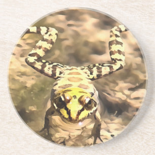 Schwimmfrösche, eingebettet in klares Wasser Paint Untersetzer