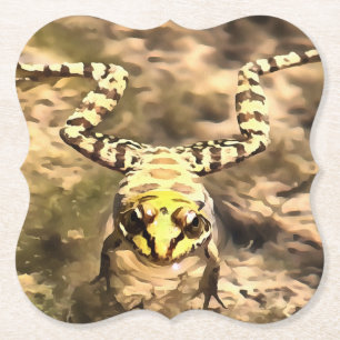 Schwimmfrösche, eingebettet in klares Wasser Paint Untersetzer