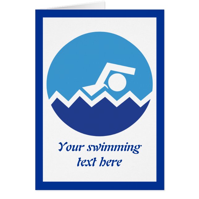 Schwimmgeschenke, Schwimmer auf einem blauen Kreis (Vorne)